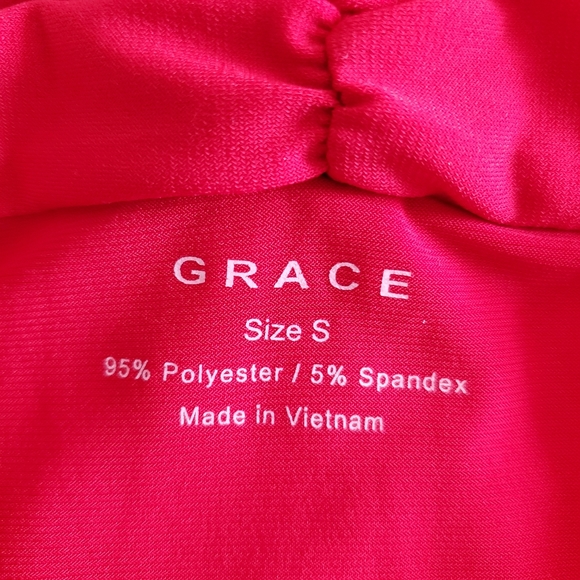 GRACE Red Dress Blouse Shirt SMALL - Picture 4 of 11